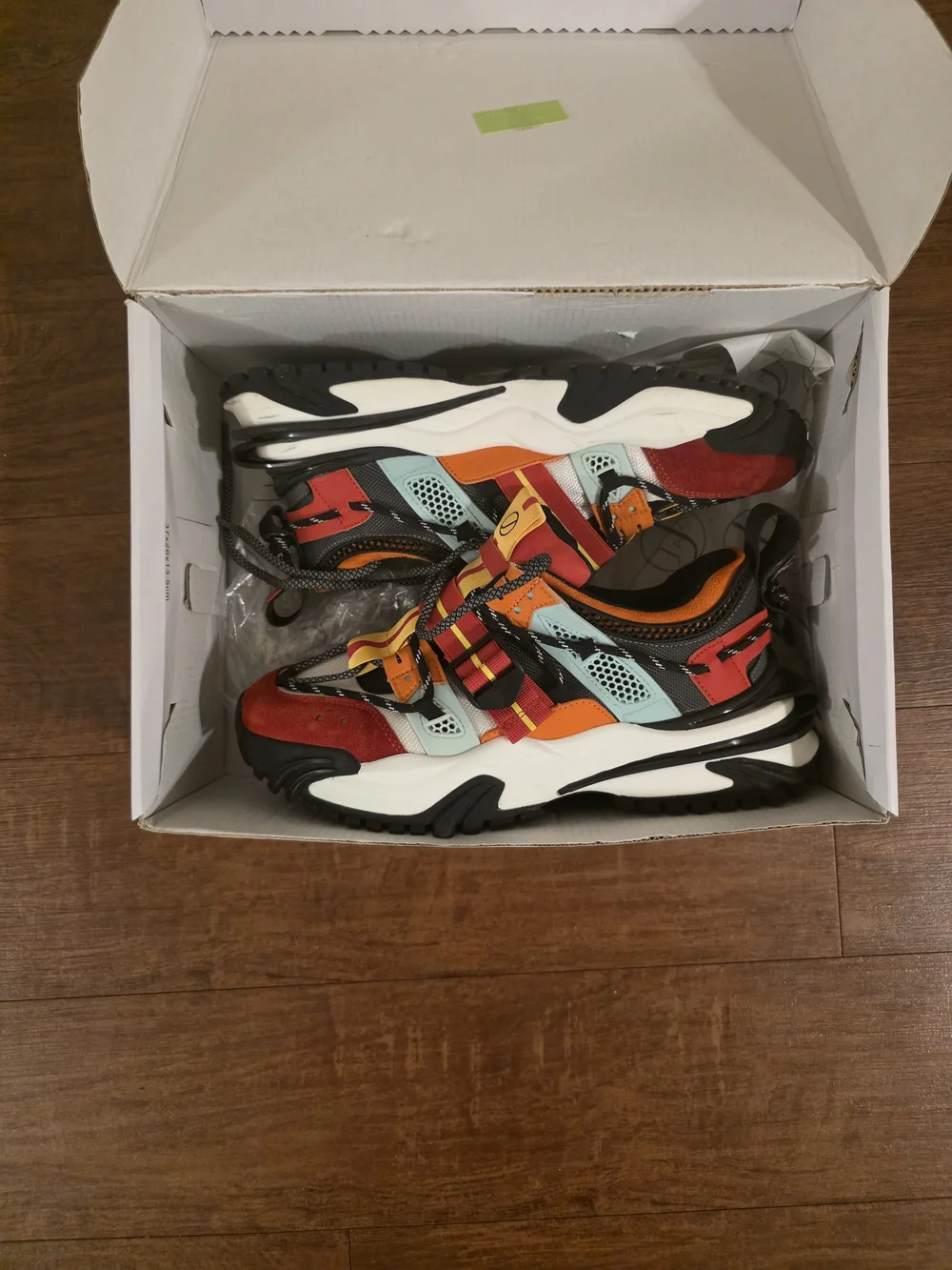 Javi Hype Sneakers | Mens 9.5 US | Red, Orange & Yellow - Picture 2 of 6